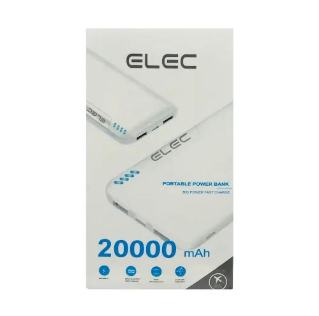 Elec 20,000mAh High-Capacity Portable Power Bank