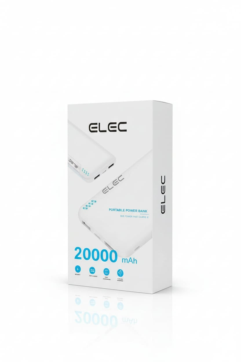 Elec 20,000mAh High-Capacity Portable Power Bank